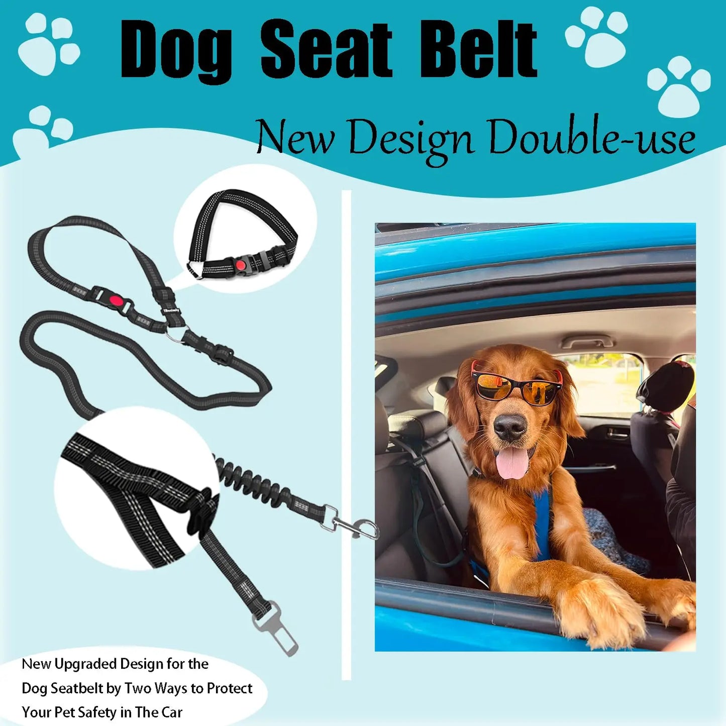 Adjustable And Heavy Duty Dog Car Seat Belt