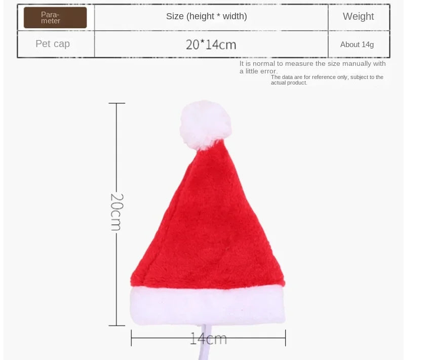 Deluxe Plush Christmas Pet Santa Hat