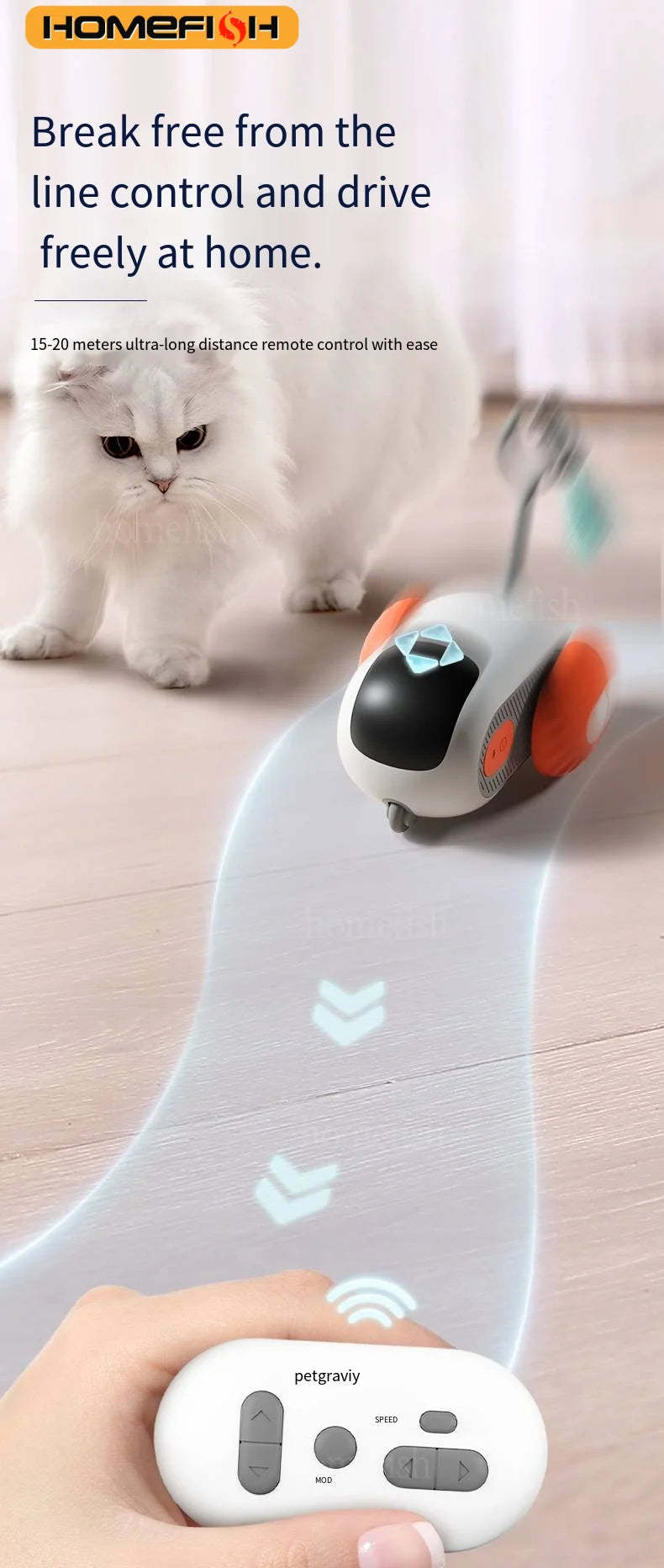 Smart Cat Toy Car for Cats Dogs