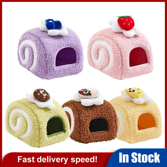 Cute Desserts Cake Plush Hamster House