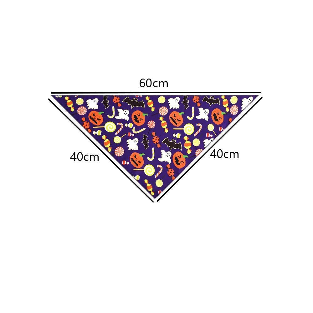 30pcs Halloween Pet Dog Bandanas