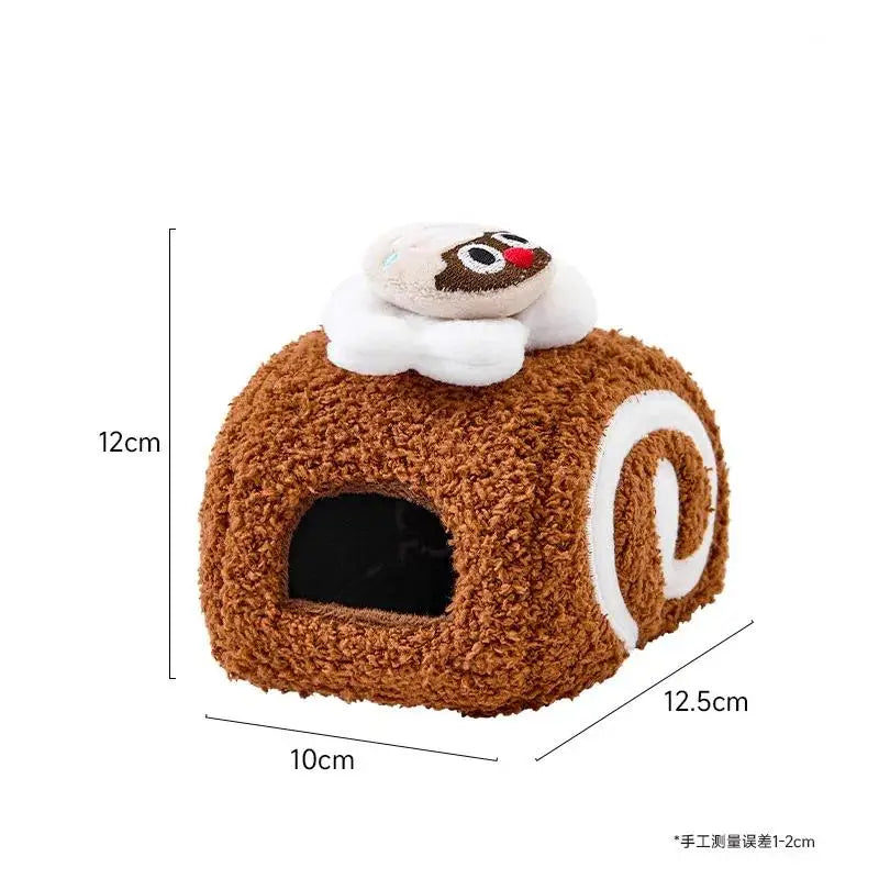 Cute Desserts Cake Plush Hamster House