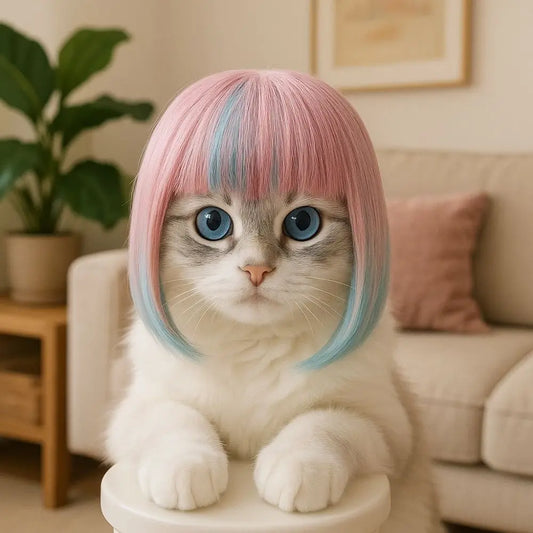 Fantasy Style Long Hair Dog Cat Costume Wig