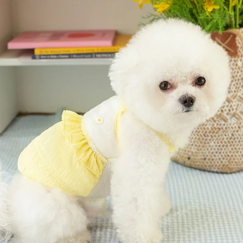 Summer Thin Pet Dog Vest Bubble Strap Small Dog Clothes