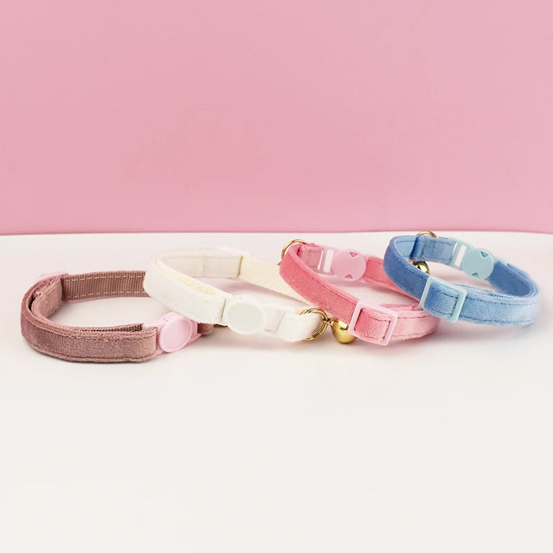 Velvet Cat Collar with Bowknot