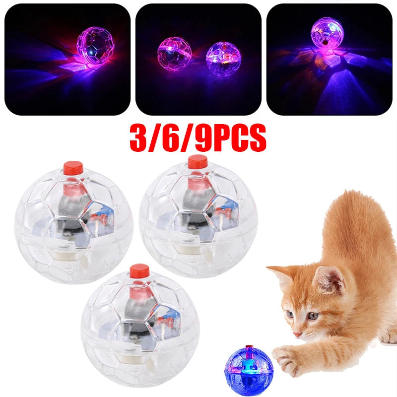 3/6/9Pcs Interactive Cat Ball Toy
