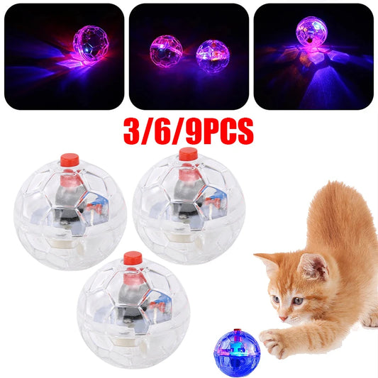 3/6/9Pcs Interactive Cat Ball Toy