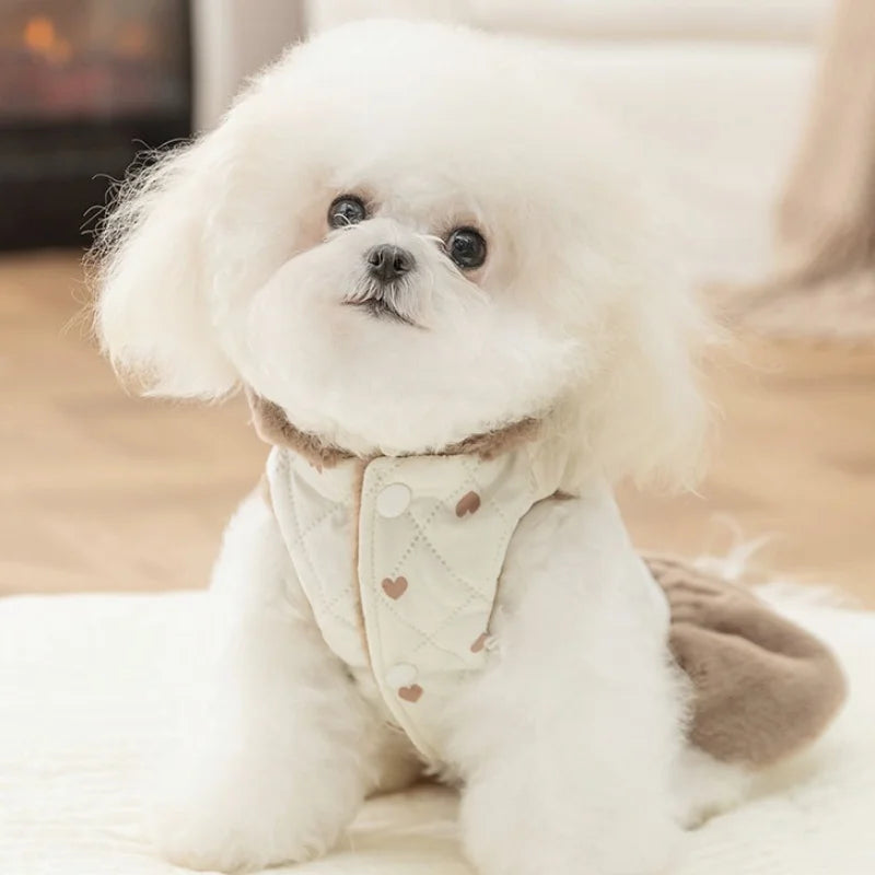 Heart Print Dog Down Jacket