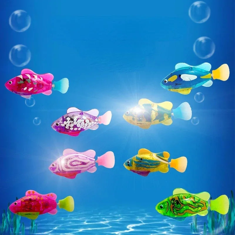 Pet Cat Toy LED Interactive Swimming Robot Fish