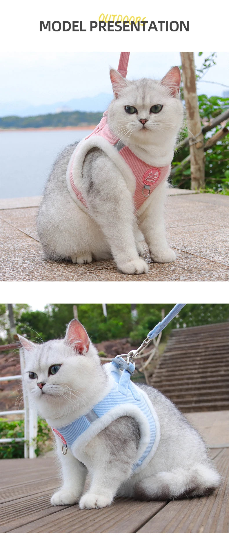 Cat Winter Small Dog Harness Leash