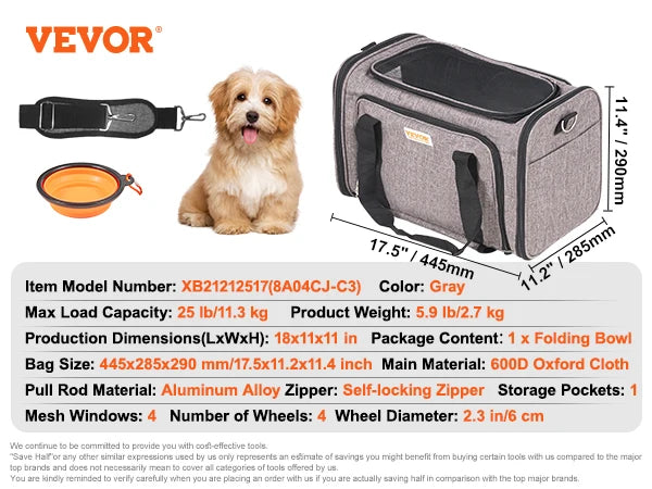 Pet Cat, dog Carrier