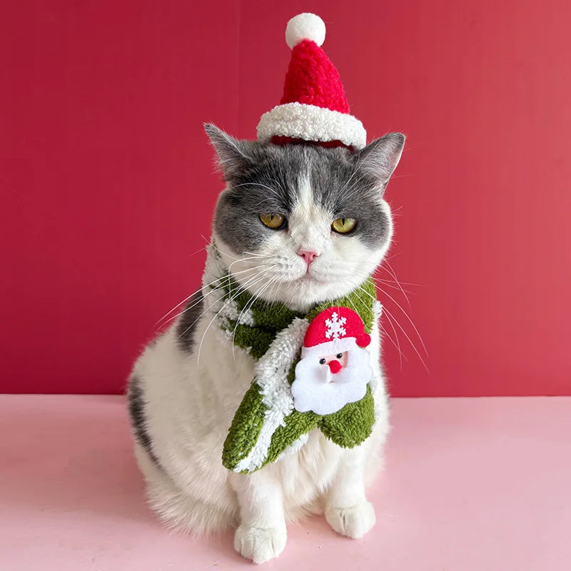Christmas Cat Collar Santa's Hat Cat
