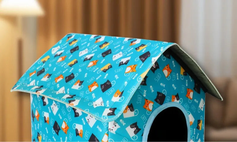 Water-resistant Foldable and Detachable Pet House