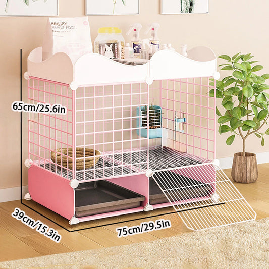 Anti-spray urine rabbit cage
