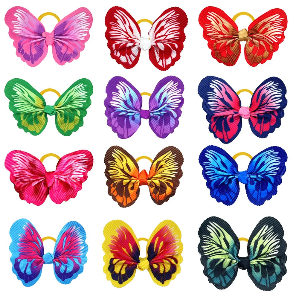 50/100pcs Dog hair accessories Butterfly design