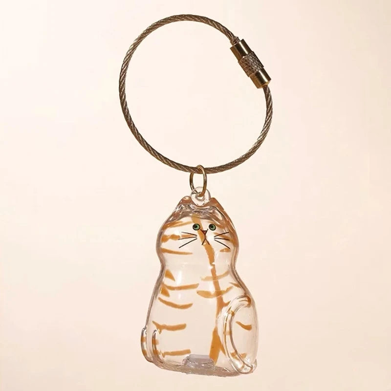 Cat Hair Storage Keychain Bottle