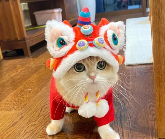 Pet New Year's Tiger or Halloween costume Hat