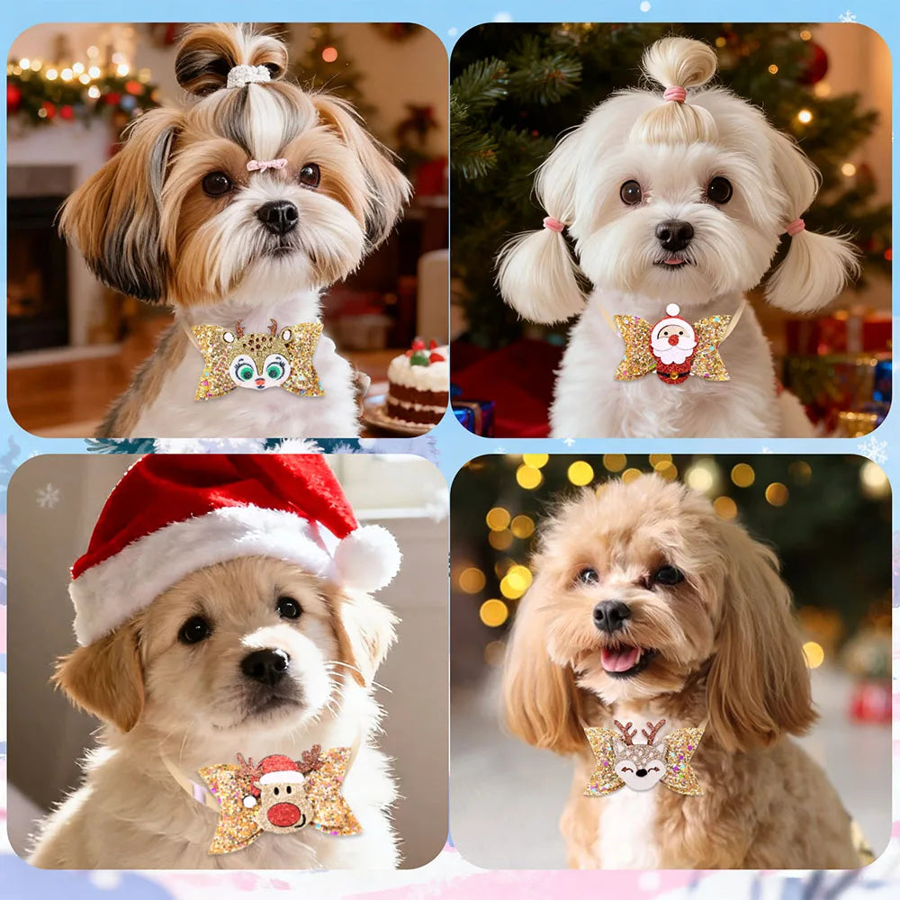 5/10PCS Cute Dog Bowtie