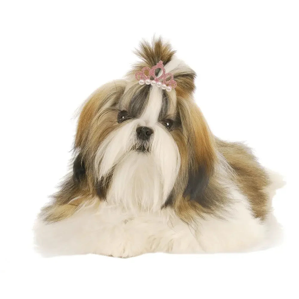 Small Dogs Faux Pearl Crown Shape Bows