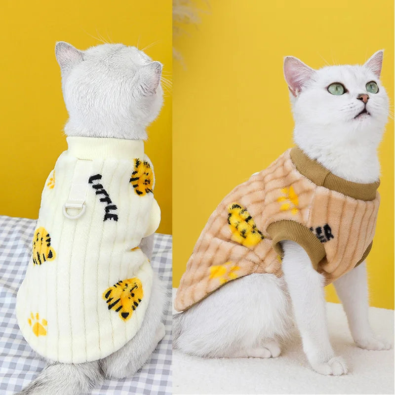 Korean Style Sphynx Cat Sweater with Buckle