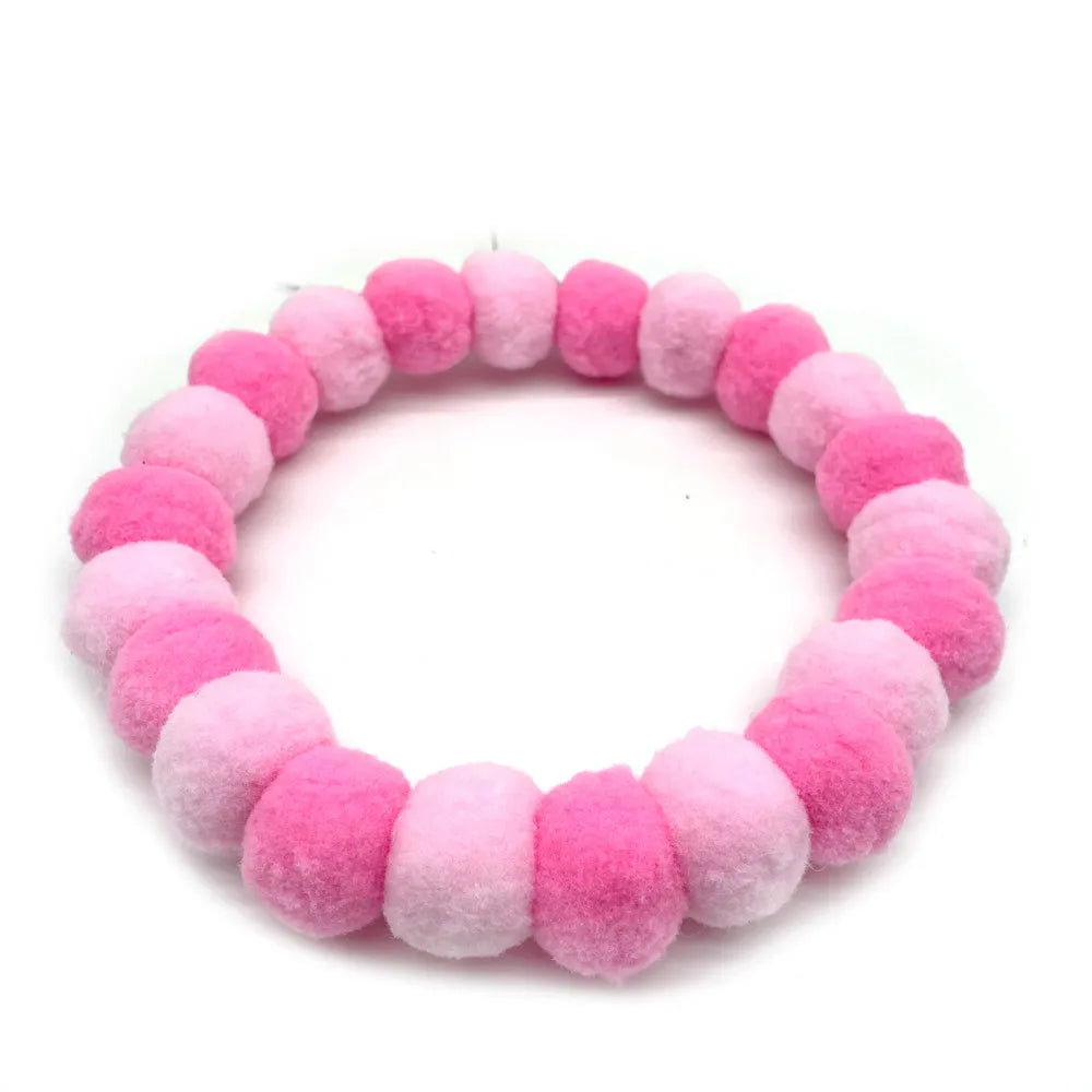 30pcs  Tie Rainbow Flower Hair Ball