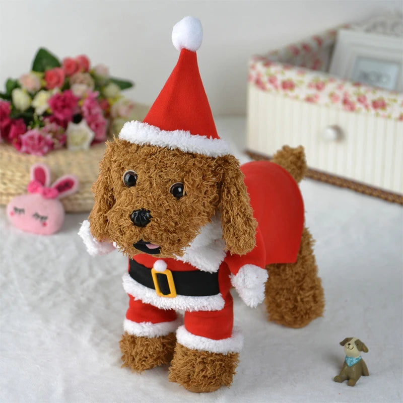 Cute Dog Santa Claus Outfit