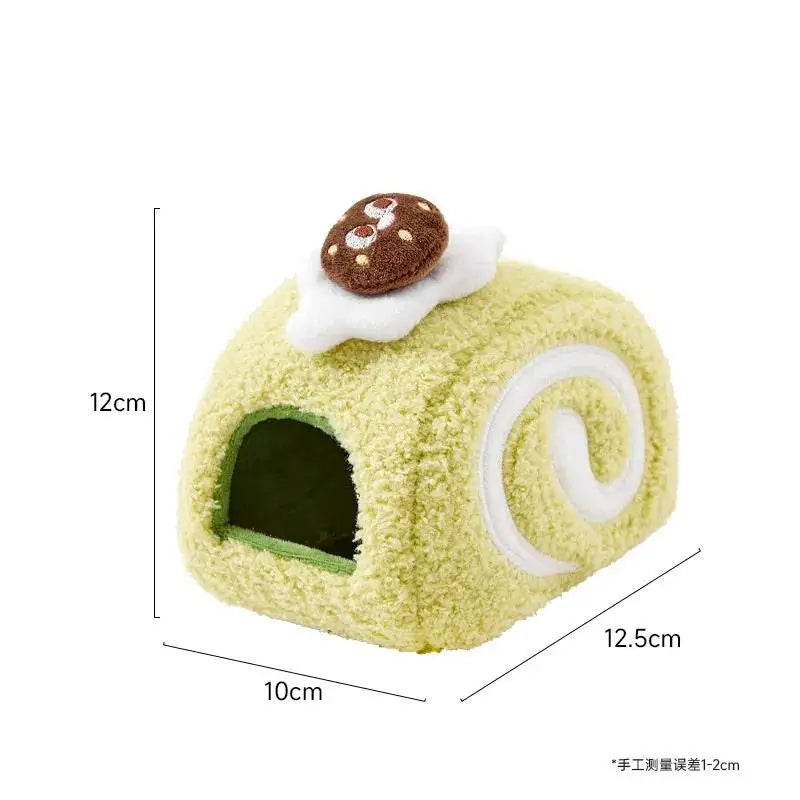 Cute Desserts Cake Plush Hamster House