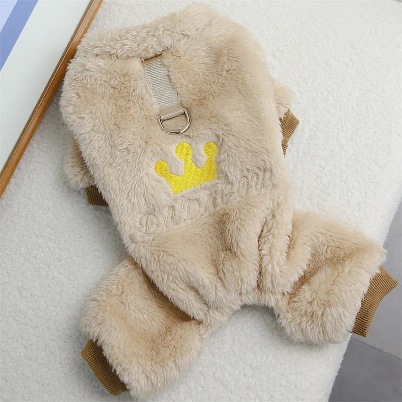 Winter Fleece Pet Dog Jumpsuit