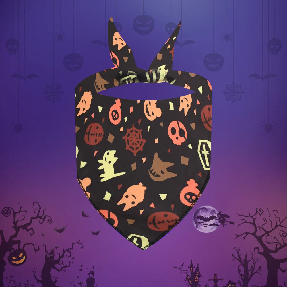 30pcs Halloween Pet Dog Bandanas