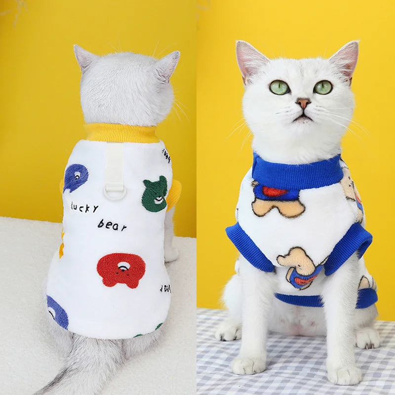 Korean Style Sphynx Cat Sweater with Buckle