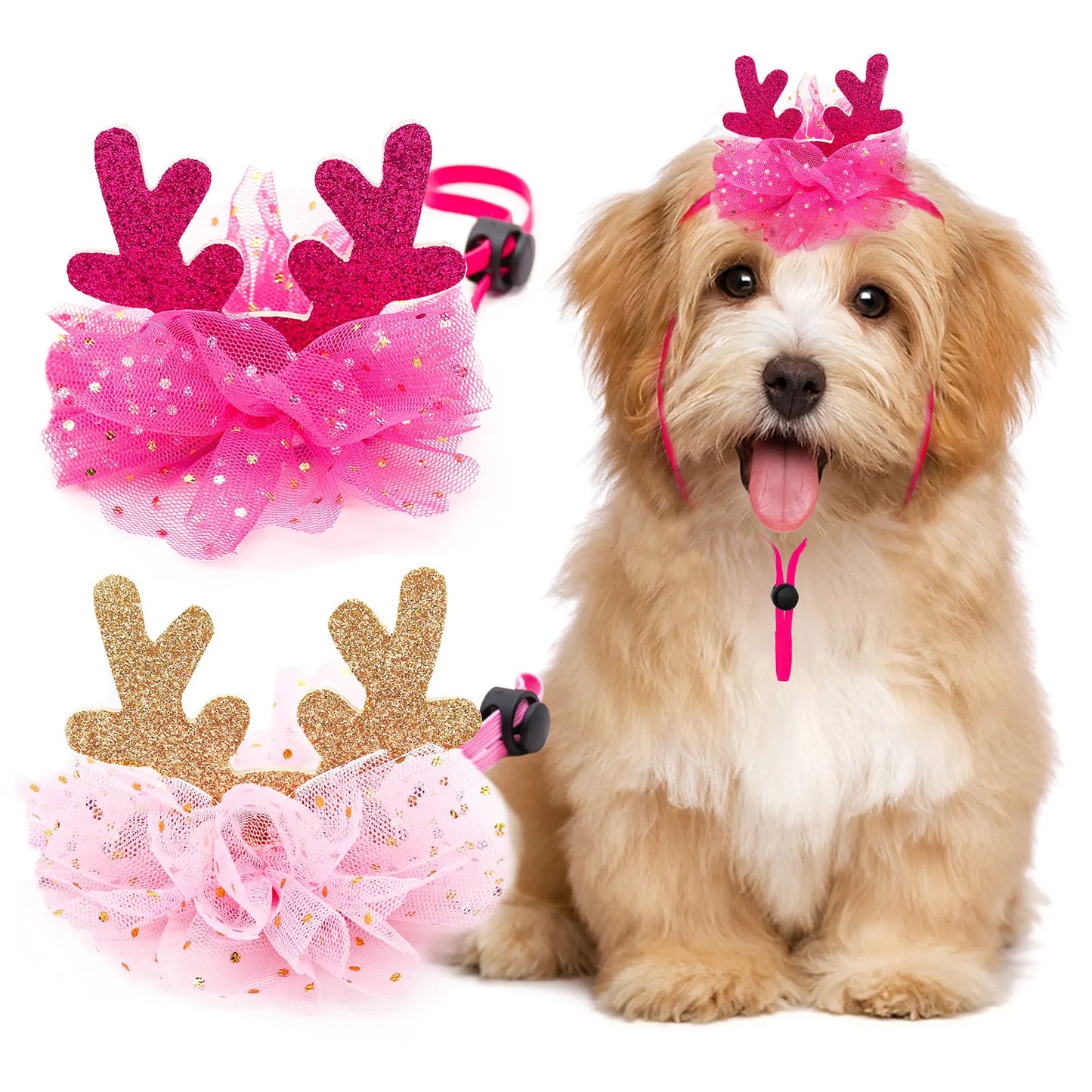 1PC Christmas Dog Caps With Elastic Bands