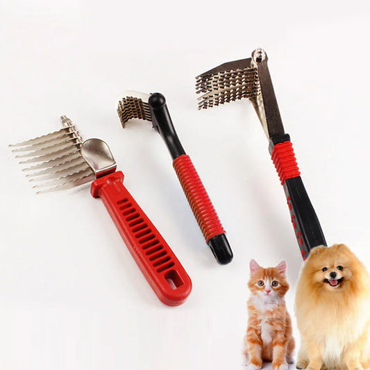 Pet Open Knot Comb Dematting Razor Rake Brush