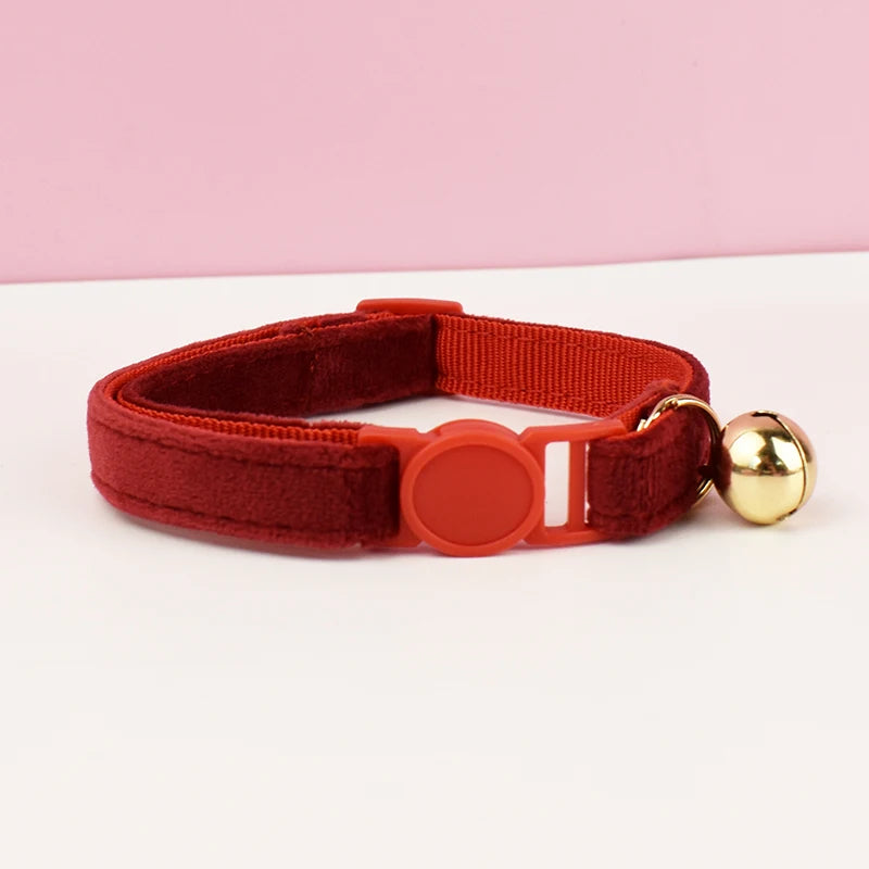 Velvet Cat Collar with Bowknot