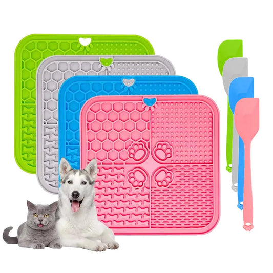 11 Colors Pet Slow Feeding Mat With Spatula