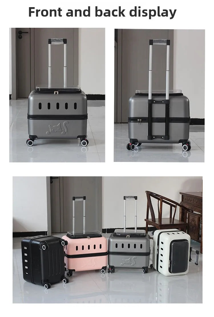 Large Pet Travel Carrier Rolling