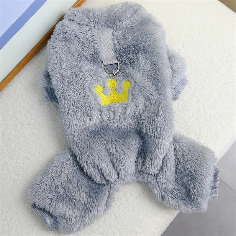 Winter Fleece Pet Dog Jumpsuit