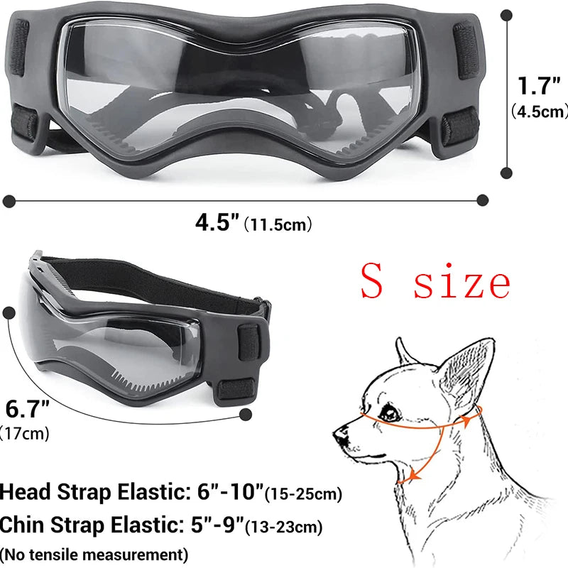 Dog Sunglasses Soft Adjustable UV Protection Pet Goggles