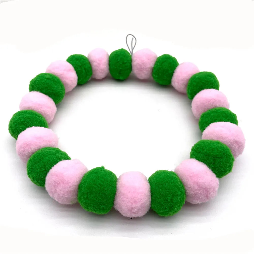 30pcs  Tie Rainbow Flower Hair Ball