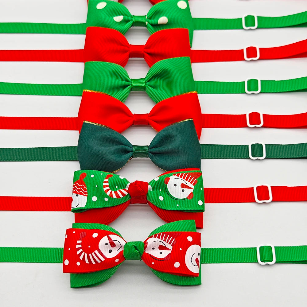 10pcs Pet Christmas Bow Tie