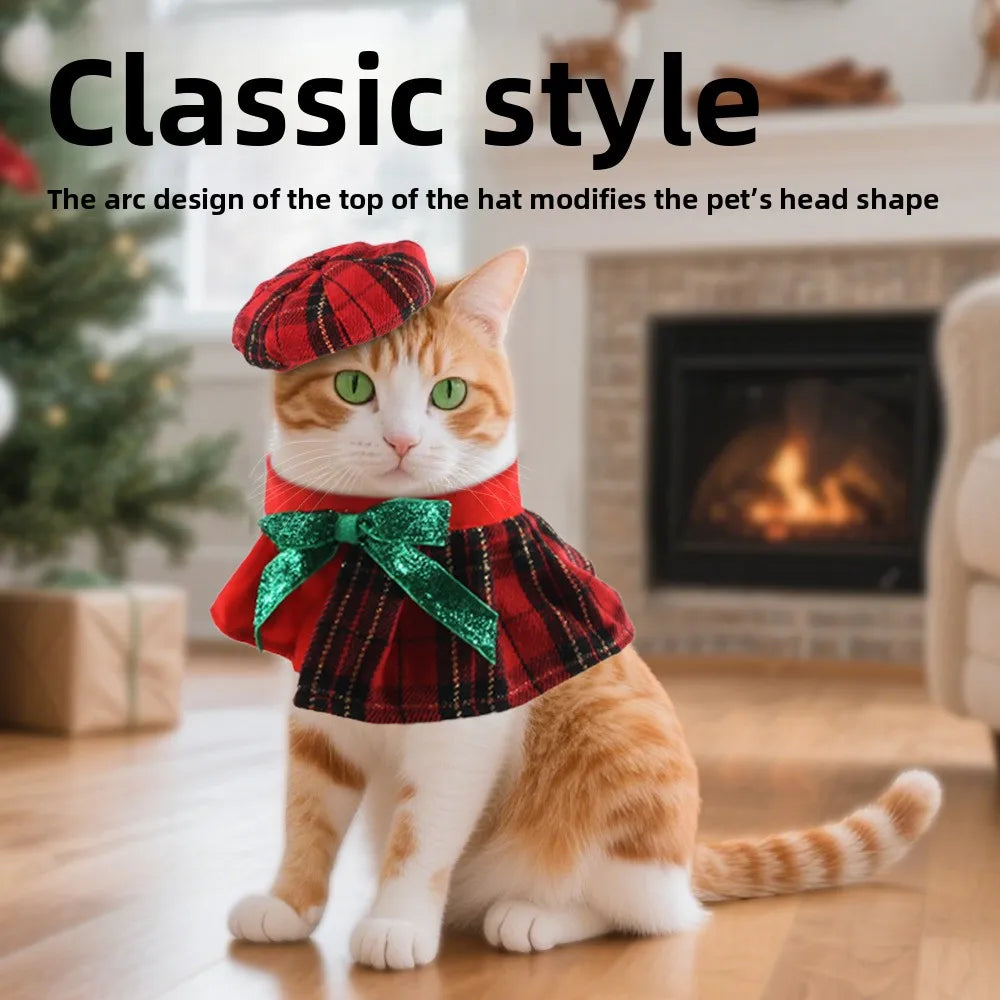 Christmas Cat Collars Hat