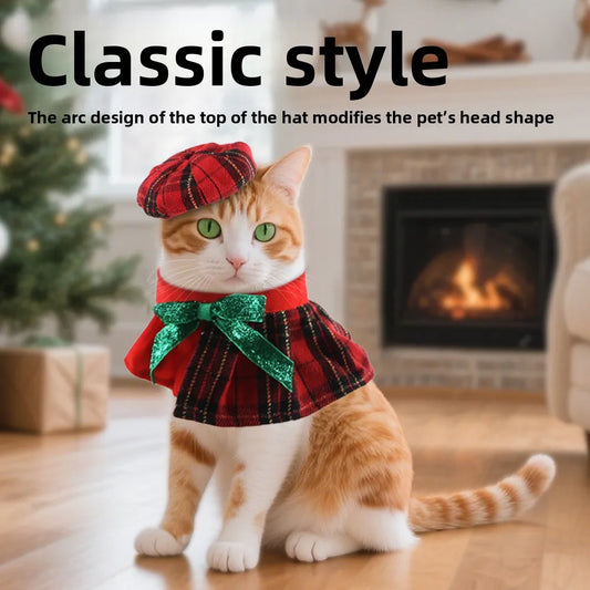 Christmas Cat Collars Hat