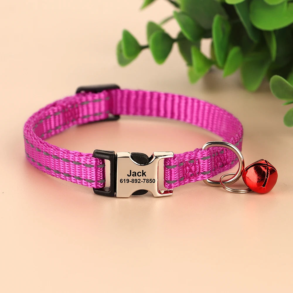 Custom Cat Collar Nylon Puppy Kitten Collars