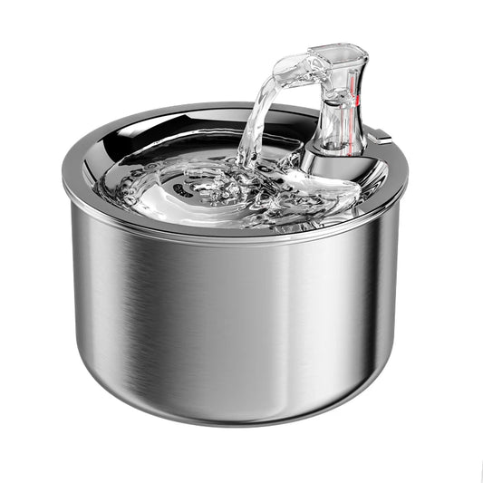 2L fully stainless steel pet water dispenser with optional sensor  and heater