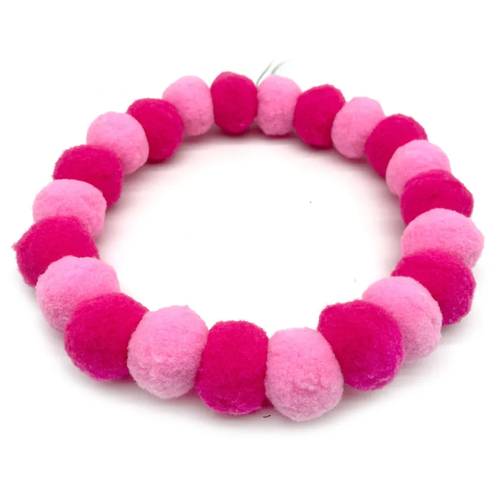 30pcs  Tie Rainbow Flower Hair Ball