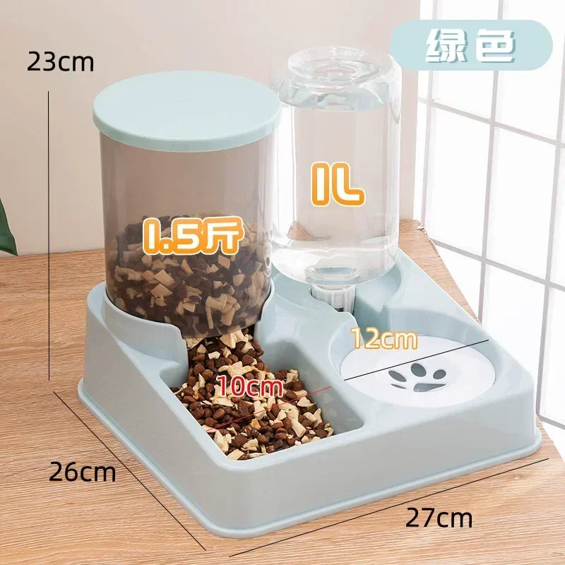 Automatic Cat Feeder Water Dispenser Set,