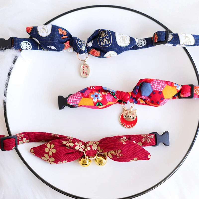 Cute Japanese Print Pet Dog Collars