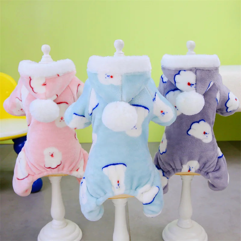 Winter Fleece Pet Dog Jumpsuit