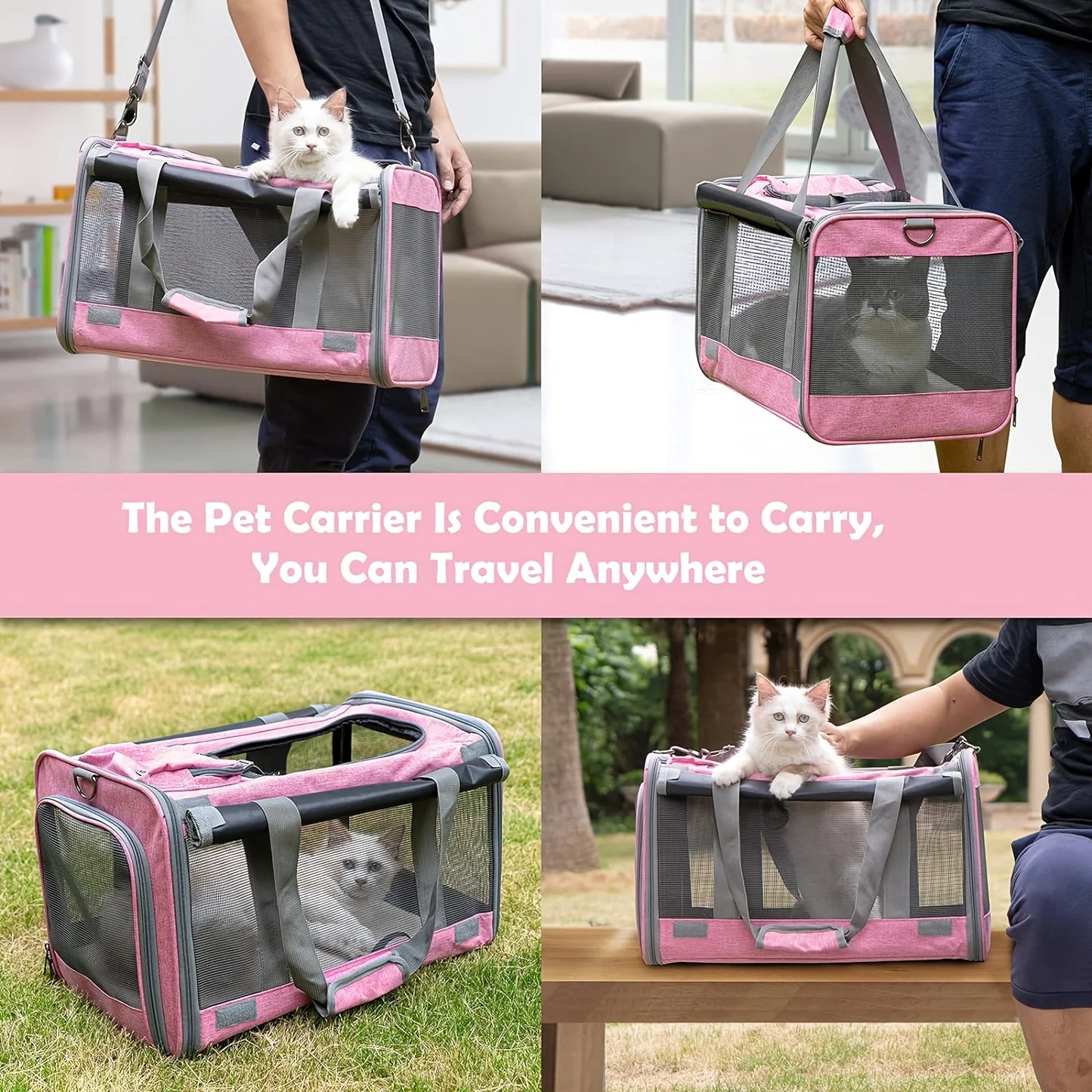 Pet Carrier for Large and Medium Cats