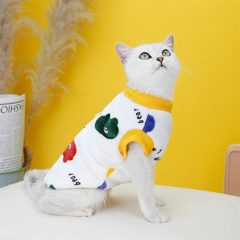 Korean Style Sphynx Cat Sweater with Buckle