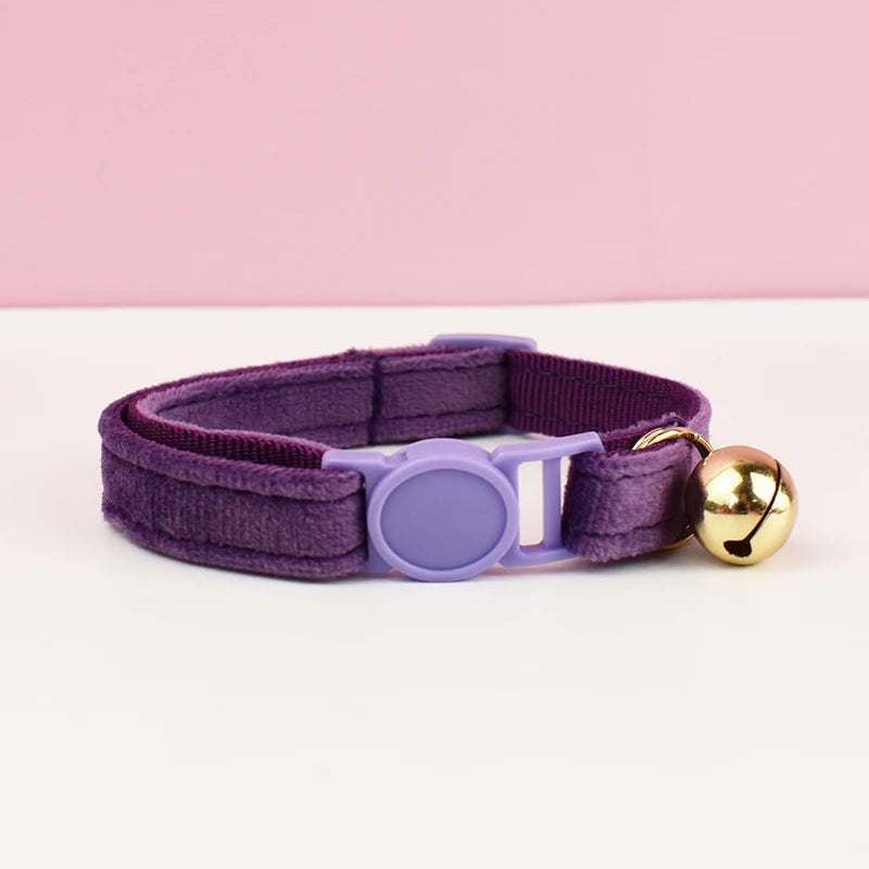 Velvet Cat Collar with Bowknot